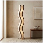Eangee Wave 72" Natural Cocoa Leaves Giant Tower Floor Lamp. Fixed Price $578.00.