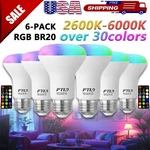 Ftl 6-PACK BR20 Led Light Bulbs Color Changing Dimmable Flood 7W. Fixed Price $27.59.