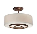 Minka Lavery City Club 3-LIGHT Semi-flush Ceiling Fixture, 4951-267B. Fixed Price $119.20.