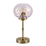 Hammered Glass Lamp Brushed Gold Portable Dimmable Brightness Small Nig.... Fixed Price $147.39.