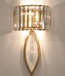 Claxy Mid Century Wall Sconces, 2-LIGHT Elegant Crystal Gold. Fixed Price $59.00.