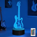 Guitar Night Light, Electric Bass 3D Led Illusion Lamp, 16 Colors Usb .... Fixed Price $22.92.