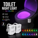 2 Pack Toilet Night Light Motion Sensor 16 Color Led Bathroom Bowl Glow Fun Gift. Fixed Price $15.01.