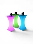 Light Up Furniture Cocktail Bar Table Battery App Controlled Changing Colors. Fixed Price $155.00.