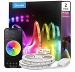 Govee Rgbic Led Light Strip 2X49.2 Multicolor Wi-fi App Voice Alexa Siri. Fixed Price $35.00.