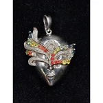 Vintage East Arts Masquerade Mask Pendant 925 Silver 11.6G Nola Estate. Fixed Price $75.95.