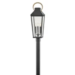 Hinkley 17501BK Dawson Large Post Mount Lantern Clear Beveled Glass Black. Fixed Price $474.05.
